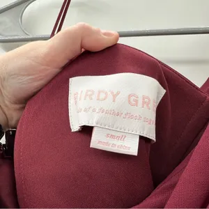 Birdy Grey Kira Chiffon‎ One Shoulder Bridesmaid Dress in Cabernet Sz S NEW thumbnail 7