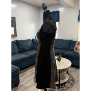 White House Black Market Colorblock Fit & Flare Feminine Tweed Career Dress Sz 0 thumbnail 3