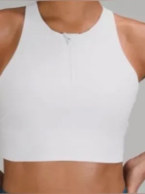 Lululemon Energy Bra High Neck Long Line Zip size 10 VGUC thumbnail 1