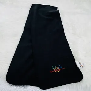 Disney Scarf Mickey Mouse Unisex 62" Black Muffler Neck Embroidered Vintage thumbnail 3