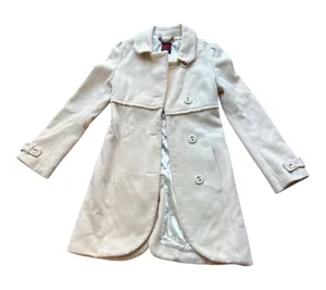 Miss Sixty Women Cream Wool Blend Textured Button Front Coat Jacket XS W792 4353 thumbnail 1