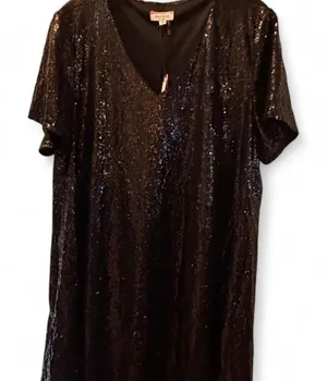 NWT Andree by Unit Black Sequin Cocktail Party Dress Plus Size 2X Holiday thumbnail 1
