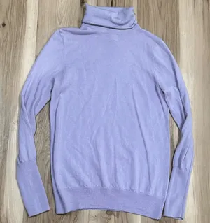 J. Crew Light Purple Wool Turtleneck Lightweight Sweater Women’s Medium thumbnail 1