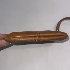 Boho‎ Hippie Equestrian Brown Leather Mini Wristlet Wallet Coin Pouch thumbnail 5