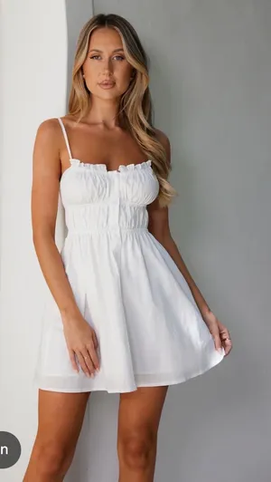 Hello Molly Dress Mini White thumbnail 1