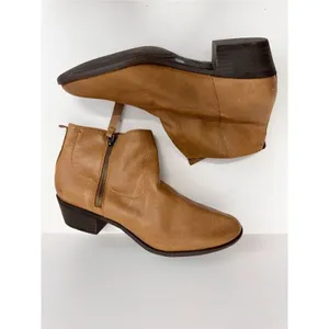 Lucky Brand Booties Size‎ 10 Leather Brown Low Heel Ankle Boots thumbnail 9