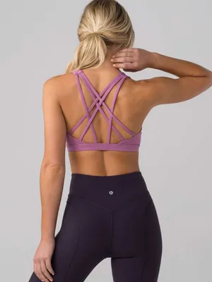 Lululemon Free To Be Serene Strappy Sports Bra Velvet Dust Purple 6 thumbnail 2