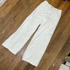 BDG Urban Outfitters White Y2K Cargo Pants Wide Leg Utility Trousers Size‎ 25 thumbnail 8