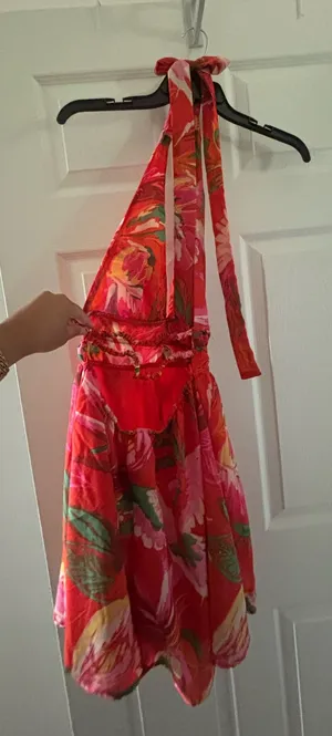 Boho mini dress Red thumbnail 2