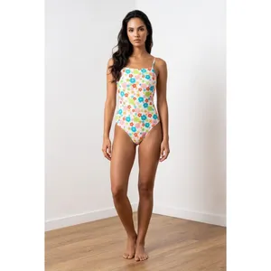 Ninety-Nine Womens Floral One Piece Swimsuit XXL Square Neck Retro Flower Print thumbnail 8