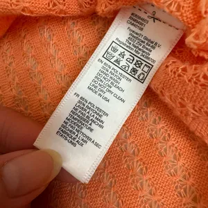 Orange Beachy Sheer High Low Top Size Large thumbnail 5