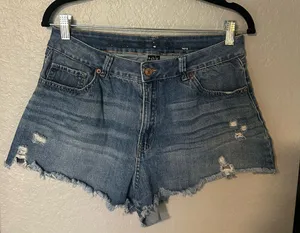 REWASH Distressed Denim Shorts thumbnail 1
