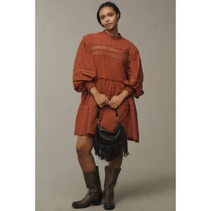 Anthropologie Pilcro Long-Sleeve Mock-Neck Swing Mini Dress thumbnail 7
