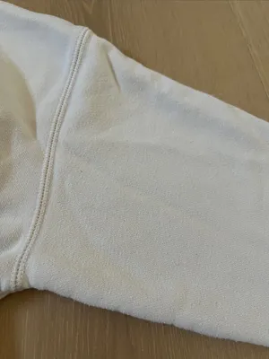 Uniqlo Cotton Crewneck Sweater in Beige Cream Women's XS Extra Small thumbnail 7