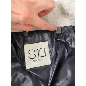 S13 New York Black Puffer Jacket Sherpa Collar Quilted Down Fill Women's XS‎ thumbnail 6