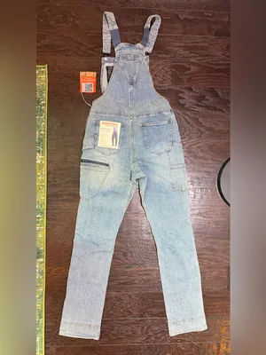 Dovetail Workwear Freshley Overalls 8x34 Vintage Denim Stretch Utility NWT thumbnail 6