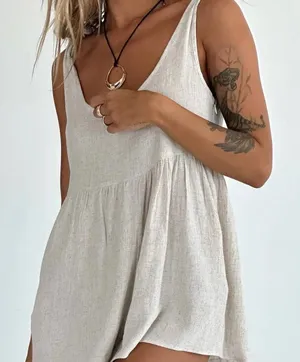 Princess Polly Romper Beige thumbnail 1