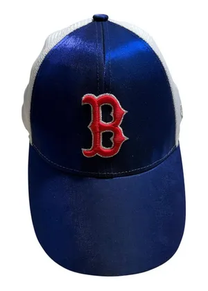 New Era Boston Red Sox Baseball Cap Hat Iridescent Snapback Adjustable Women's Blue thumbnail 1