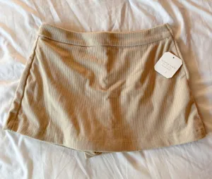 Altar’d State Ivory Kenny Corduroy Skort Size Small thumbnail 1