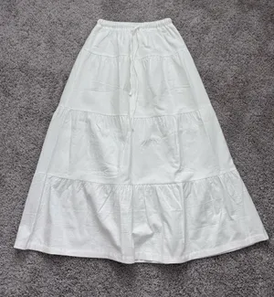 White Tiered Maxi Skirt thumbnail 4