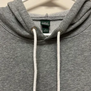 Wild Fable Gray Cropped Hoodie Sweatshirt with cord size S thumbnail 3