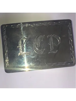 LCP Initials Vintage Silver Tone Mens Womens Unisex Belt Buckle thumbnail 2