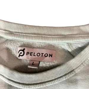 Peloton Womens Large Crew Neck Cycling Spell Out Logo Light‎ Blue Sweatshirt thumbnail 3
