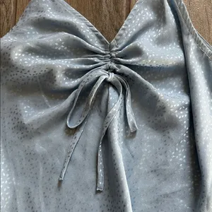 Stylish Blue Sleeveless Dress thumbnail 2