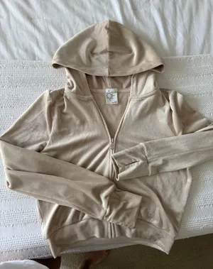 Offline by Aerie Velvour Cropped Velvet Hoodie thumbnail 1