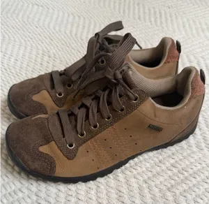 Skechers Signalize Womens 7 Brown‎ Tan Leather And Suede Sneakers Shoes Retro thumbnail 1