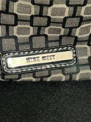 Nine West Women’s Large Black Geometric Tote Handbag thumbnail 7
