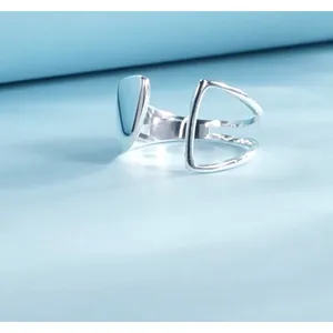 Boutique Unisex Unique,‎ 925 Silver Minimalist Ring, Adjustable thumbnail 15