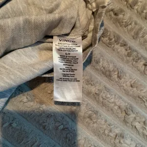 Vince Womens Grey White Striped Long Sleeve Pullover Hoodie Italian Fabric‎ S thumbnail 6