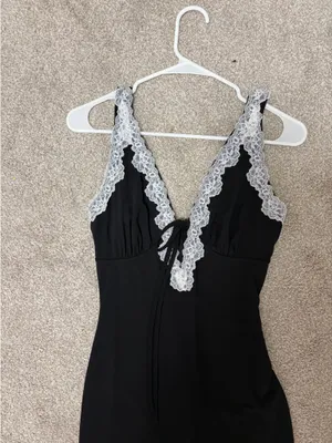 Lulus black lace maxi dress size small thumbnail 2