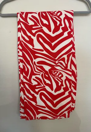 Red Zebra Print Jeans Size 2 thumbnail 2