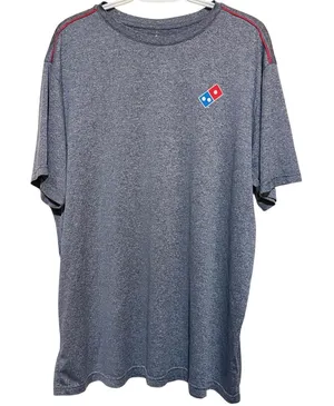Dominos Gear Heather Gray Domino's Employee's Short Sleeve T-Shirt Size X Large thumbnail 1