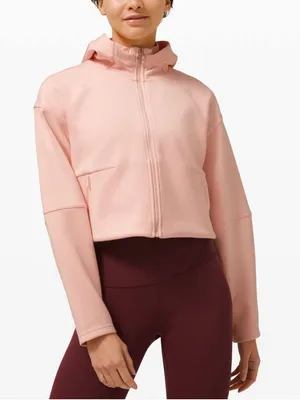 Women’s Lululemon Soft Oversized Zip Hoodie Pink Mist Size XS/S thumbnail 1