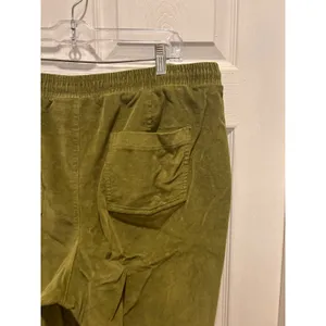 d&co‎ HERITAGE Womens Olive Green Corduroy Jogger Pants Large Drawstring Elastic thumbnail 5