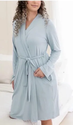 Kyte BABY Bamboo Women’s Robe M/L Fog Blue thumbnail 1