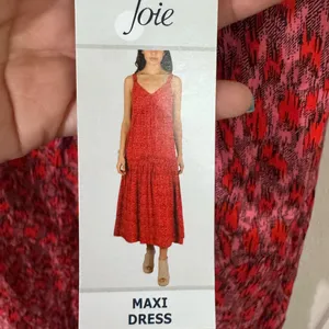Joie Limited Edition V-Neck Ladies Maxi Tiered Skirt Red Dress thumbnail 6