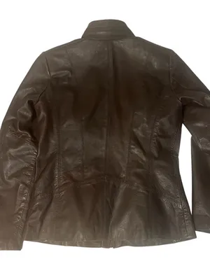 WILSONS LEATHER Brown Jacket Buttery Leather Moto Lined Womens Size Medium thumbnail 7