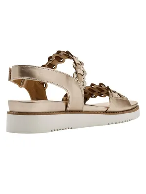 NWT Easy Spirit Warna Woven Slingback Sandal SEWARNA3 Gold Multi 9M thumbnail 3