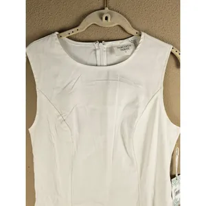 NWT Hyacinth House‎ Tuckernuck Womens White Sleeveless Dress Medium thumbnail 3