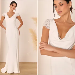 LULU's Bridal Wedding Chic Modern Sexy Elegant Lace Mermaid Trumpet Gown NWOT thumbnail 2