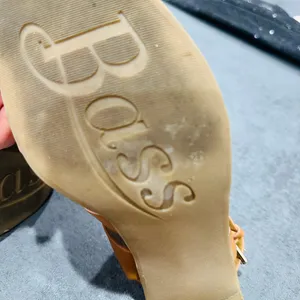 Elegant Tan Lace-Up Heeled Sandals thumbnail 5
