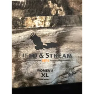 Field & Stream Camo T-Shirt Womens XL Mossy Oak Break Up Country V-Neck Hunting thumbnail 3