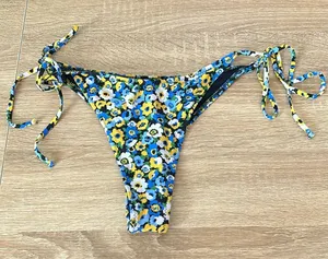 Bikini lovers floral bikini bottom Blue thumbnail 1