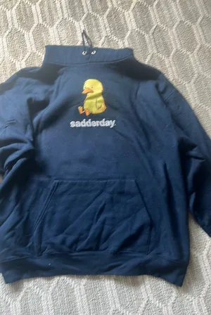 Champion Sadderday Navy Hoodie thumbnail 1