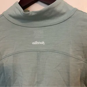 Allbirds Quarter Zip Pullover Natural Run Mid Layer Green Hush Athleisure Casual thumbnail 8