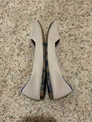 Rothy's The Point Ballet Flats Pointed Toe Knit Light Tan Beige thumbnail 7
